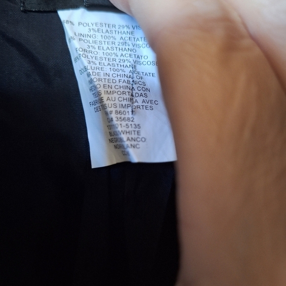 Bebe Womens Black/White Checkered Full Zip Jacket Size 2 - Picture 7 of 9